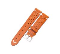 Bracelet de montre en cuir véritable fait à la main, cire d'huile de vache, bracelet respirant adapté à for Samsung Galaxy Watch 4 3, accessoires de bande Vintage, ceinture(Yellow Silver Buckle,24mm)