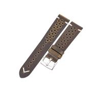 Bracelet de montre en cuir véritable fait à la main, cire d'huile de vache, bracelet respirant adapté à for Samsung Galaxy Watch 4 3, accessoires de bande Vintage, ceinture(Green Silver Buckle,20mm)