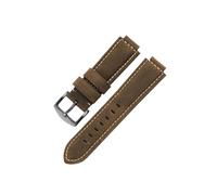 Bracelet de montre en cuir véritable for Casio GST-B400 GST-B200, résistant à la sueur, bouche surélevée, en cuir de vache givré, accessoires 14 16mm(Brown-Black-K2,24x14mm)