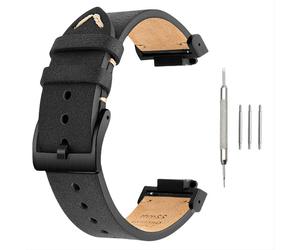 Bracelet de montre en cuir véritable pour Casio G-SHOCK DW-5600/GWB5600/GA-2100 Black + Black
