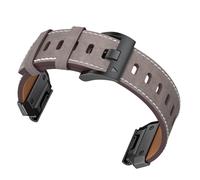Bracelet de montre en cuir véritable pour Garmin Fenix 8/7X/7/6/5/965 Gray 26 mm