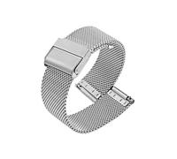 Bracelet de montre en maille de 0,6 mm, 17 mm, 18 mm, 19 mm, 20 mm, 21 mm, 22 mm, 24 mm, for hommes et femmes, en acier inoxydable(Silver,24mm)