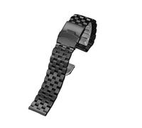 Bracelet de montre en métal d'acier précision 20mm 22mm 24mm Compatible avec le bracelet acier Casio EFR-303L EQB-501 EFS-S500/S510 for hommes(76 black,20mm)