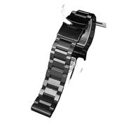 Bracelet de montre en métal d'acier précision 20mm 22mm 24mm Compatible avec le bracelet acier Casio EFR-303L EQB-501 EFS-S500/S510 for hommes(3107 black,24mm)