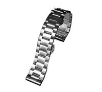 Bracelet de montre en métal d'acier précision 20mm 22mm 24mm Compatible avec le bracelet acier Casio EFR-303L EQB-501 EFS-S500/S510 for hommes(3101 silver,24mm)
