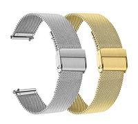 Bracelet de montre en métal de 14 mm - Compatible avec Fossil Gilmore/Jacqueline/Stella - Pour Fossil Raquel Sun Moon/Raquel 26 mm, Mittelgroße, Acier inoxydable, Pas de gemme
