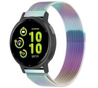 Bracelet de montre en métal de 20 mm pour Garmin Vivoactive 5/3, Vivomove 3/HR/Luxe/Style, Forerunner 55/245/645, pour homme et femme, maille métallique en acier inoxydable 20 mm