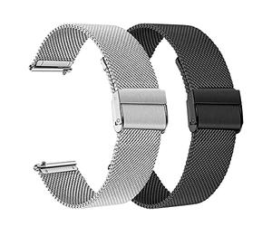 Bracelet de montre en métal de 22 mm compatible avec Blackview/IOWODO/Baolubao R30 Max Bracelet en acier inoxydable pour hommes et femmes, Mittelgroße, Acier inoxydable, Pas de gemme