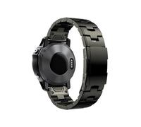Bracelet De Montre En Métal Titane À Ajustement Rapide, 22mm 26mm, For Garmin Fenix 7X 7 Solar / 6 Pro / 5 Plus/Instinct/epix Gen 2(Titanium gray,26mm)