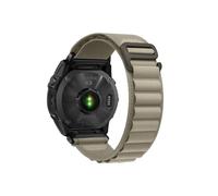 Bracelet de montre en Nylon 22mm 26mm Compatible avec Garmin Enduro 3/ Tactix 7/ Fenix 8 E 7X 6X Pro 5X Plus(Khaki,22mm)