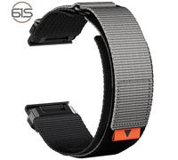 Bracelet de montre en nylon 26 mm pour Garmin Fenix 8/7X Pro/5X/6X Grey