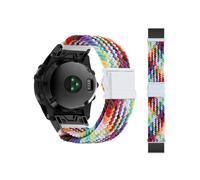 Bracelet De Montre En Nylon À Ajustement Rapide, 26 22mm, Adapté À For Garmin Fenix 7 7X Pro 6 6X 5X 5Plus Epix Gen 2 Instinct 2X, Ceinture De Remplacement(Rainbow,Quickfit 26mm Width)
