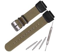 Bracelet de montre en nylon Compatible avec Casio AE1200WH AE-1000 SGW-300H SGW-400 AQ-S810W 18mm Bracelet de rechange en cuir pour homme, anneau en acier inoxydable, 130mm x 20mm