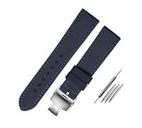 Bracelet de montre en nylon/cuir - Bracelet sport 18 mm-24 mm avec doublure en cuir pour une durabilité accrue,19mm