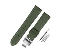 Bracelet de montre en nylon/cuir - Bracelet sport 18 mm-24 mm avec doublure en cuir pour une durabilité accrue,23mm