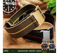 Bracelet de montre en Nylon élastique pour troupes françaises des années 60, pour montre intelligente universelle pour homme, 20mm 21mm 22mm