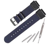 Bracelet de montre en nylon pour Casio AE1200WH AE-1000 SGW-300H SGW-400 AQ-S810W 18mm - Bracelet de rechange en cuir pour homme - Anneau en acier inoxydable, 18mm, Moderne