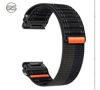 Bracelet de montre en nylon pour Garmin Fenix ??8/5/6/7X Pro/Epix 935/965 Black + light gray 26 mm