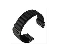 Bracelet de montre en nylon pour Garmin Fenix 8/8S/6/6X/7/7X/Pro/Tactix Black 26 mm
