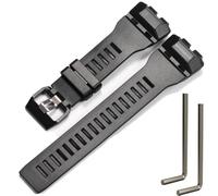Bracelet de montre en résine compatible avec Casio GBD-100 GBD-100SM Gbd-100 - Bracelet de montre de rechange en résine pour homme - Noir