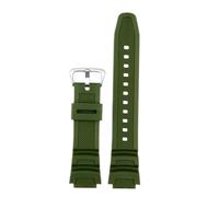 Bracelet de montre en résine compatible avec les modèles AQ-S810W, AQ-S800W, W-735H, W-216H, F-108Wh, W-219, bracelet de montre en silicone for homme, 18 mm, noir, idéal for un usage quotidien(Green-s