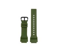 Bracelet de montre en résine de Silicone de 18mm Compatible avec Casio WS-1400H WS1300 WS-1500 W-737H AE-1500(Army green-Black)