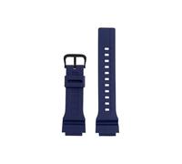 Bracelet de montre en résine de Silicone de 18mm Compatible avec Casio WS-1400H WS1300 WS-1500 W-737H AE-1500(Blue-Black)