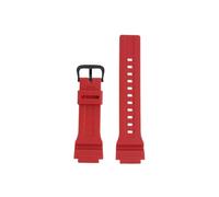Bracelet de montre en résine de Silicone de 18mm Compatible avec Casio WS-1400H WS1300 WS-1500 W-737H AE-1500(Red-Black)