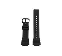 Bracelet de montre en résine de Silicone de 18mm Compatible avec Casio WS-1400H WS1300 WS-1500 W-737H AE-1500 hommes mode noir bleu vert rouge Bracelet de montre(Black-Black)
