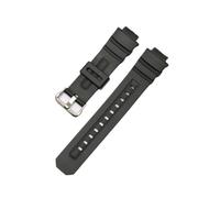 Bracelet de montre en résine for Casio G-SHOCK AW-591 AW-590 AWG-M100 101, Bracelet de montre Sport étanche 16mm, Bracelet de remplacement Acc(Black Silver Buckle)