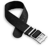 Bracelet de montre en sergé à passage unique | 20 mm 22 mm | Noir, bleu, vert, rouge, gris, orange, brun clair | Bracelet en nylon militaire | Boucle de couronne réglable en acier inoxydable brossé |