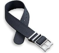 Bracelet de montre en sergé à passage unique | 20 mm 22 mm | Noir, bleu, vert, rouge, gris, orange, brun clair | Bracelet en nylon militaire | Boucle de couronne réglable en acier inoxydable brossé |