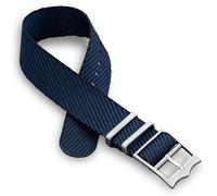 Bracelet de montre en sergé à passage unique | 20 mm 22 mm | Noir, bleu, vert, rouge, gris, orange, brun clair | Bracelet en nylon militaire | Boucle de couronne réglable en acier inoxydable brossé |