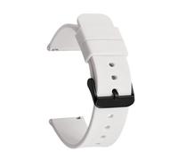 Bracelet de montre en Silicone 14mm 16mm 18mm, bracelet de remplacement en caoutchouc à dégagement rapide avec boucle en acier inoxydable noir