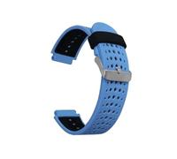 Bracelet de montre en Silicone 16mm, adapté for Casio G Shock AW-590 591 AWG-M100A M100B AWG-M100 G-7700 AWG-100 AWG-101(Skyblue black)