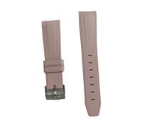 Bracelet de montre en silicone 20 mm compatible avec OmegaX, compatible Swatch Joint Moon, bracelet plongée caoutchouc à extrémité incurvée, compatible Rolex Seiko, compatible Water Ghost(Light pink)