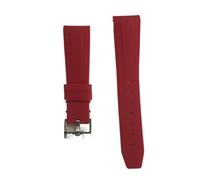 Bracelet de montre en silicone 20 mm compatible avec OmegaX, compatible Swatch Joint Moon, bracelet plongée caoutchouc à extrémité incurvée, compatible Rolex Seiko, compatible Water Ghost(Red)
