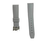 Bracelet de montre en silicone 20 mm compatible avec OmegaX, compatible Swatch Joint Moon, bracelet plongée caoutchouc à extrémité incurvée, compatible Rolex Seiko, compatible Water Ghost(Grey)