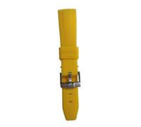 Bracelet de montre en silicone 20 mm compatible avec OmegaX, compatible Swatch Joint Moon, bracelet plongée caoutchouc à extrémité incurvée, compatible Rolex Seiko, compatible Water Ghost(Yellow)