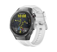 Bracelet de montre en silicone 22 mm pour montre HUAWEI GT5 Pro 46 mm White + Silver