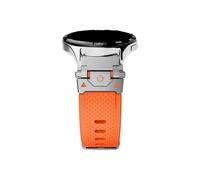 Bracelet de montre en Silicone 22mm, Compatible avec Huawei Watch GT 5 4 Pro 46mm/Amazfit Balance Falcon/Oneplus 2 2R(Silver orange,22mm)