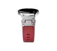 Bracelet de montre en Silicone 22mm, Compatible avec Huawei Watch GT 5 4 Pro 46mm/Amazfit Balance Falcon/Oneplus 2 2R(Silver red,Huawei GT5 Pro 46mm)