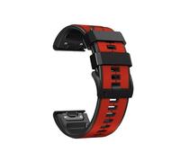 Bracelet De Montre En Silicone 26 22 Mm For Garmin Fenix 6X 6 Pro 7X 7 Epix Gen 2 Easyfit Bracelet Adapté For Fenix 5 5XPlus Bracelet(Red black,22mm)