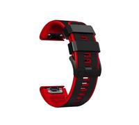 Bracelet De Montre En Silicone 26 22 Mm For Garmin Fenix 6X 6 Pro 7X 7 Epix Gen 2 Easyfit Bracelet Adapté For Fenix 5 5XPlus Bracelet(Black Red,22mm)
