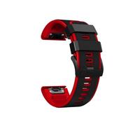 Bracelet De Montre En Silicone 26 22MM, Adapté For Garmin Fenix 6X 6 Pro 7X 7 Epix Gen 2 Easyfit, Bracelet Fenix 5 5XPlus(Black Red,26mm)
