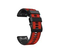 Bracelet De Montre En Silicone 26 22MM, Adapté For Garmin Fenix 6X 6 Pro 7X 7 Epix Gen 2 Easyfit, Bracelet Fenix 5 5XPlus(Red black,22mm)