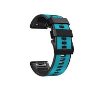 Bracelet De Montre En Silicone 26 22MM, Adapté For Garmin Fenix 6X 6 Pro 7X 7 Epix Gen 2 Easyfit, Bracelet Fenix 5 5XPlus(Sky blue black,26mm)
