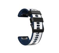 Bracelet De Montre En Silicone 26 22MM, Adapté For Garmin Fenix 6X 6 Pro 7X 7 Epix Gen 2 Easyfit, Bracelet Fenix 5 5XPlus(White Dark blue,22mm)