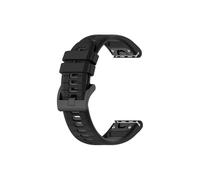 Bracelet de montre en Silicone 26mm 22mm Compatible avec Garmin Fenix 8 7 7X 6X 6 Pro 5 5X Plus/Enduro 2/Tactix7(Black Grey,22mm)