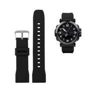 Bracelet de montre en silicone à dégagement rapide for Casio PROTREK série PRW-60/PRW-70YT/50/30 sport 23 mm bracelet de montre homme bracelet étanche(Black Silver Buckle)